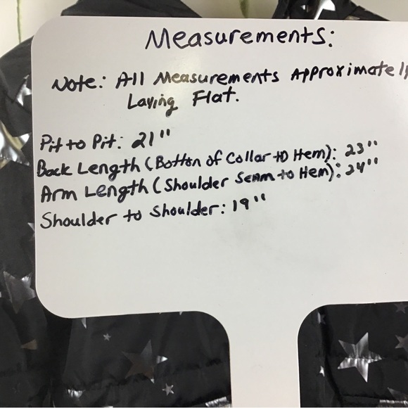 Live Well Active Women’s Black With Silver Star Hooded Puffer Jacket Sz. M - Picture 9 of 11